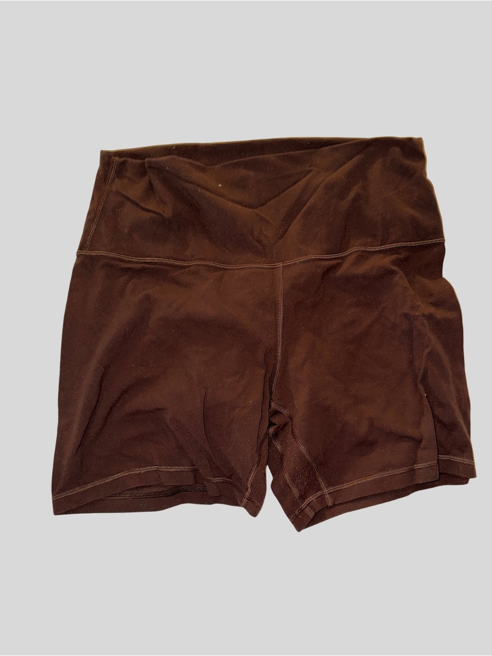 Lululemon Brown High-Rise Bike Shorts 6”